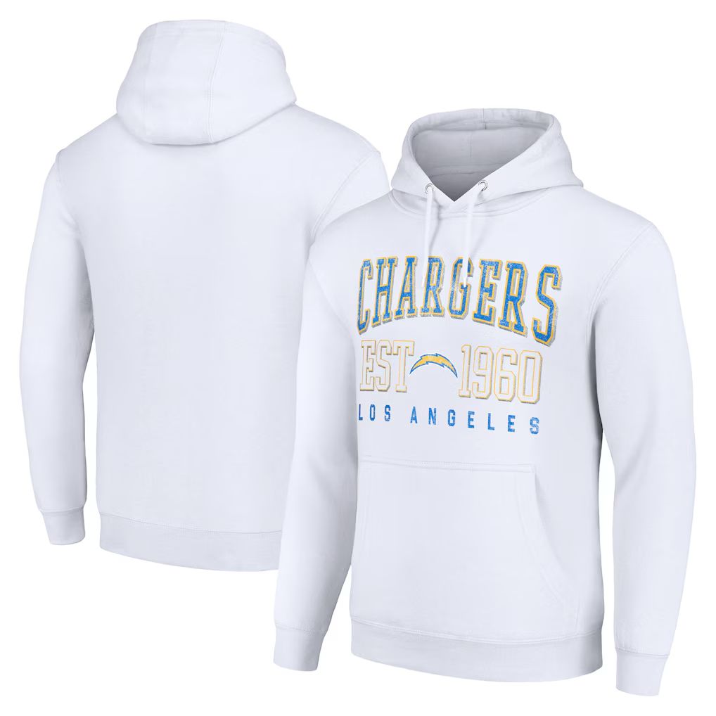 Men 2026 NFL Los Angeles Chargers White Hoodie hooded style 03->los angeles chargers->NFL Jersey